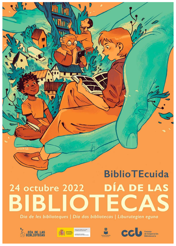 Imagen: Cartel conmemorativo del Día de las Bibliotecas, 24 de octubre