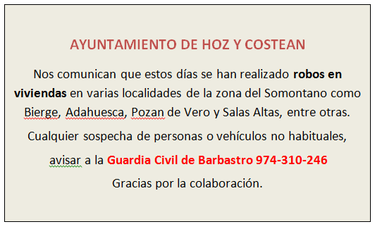 Imagen Aviso. Robos en viviendas