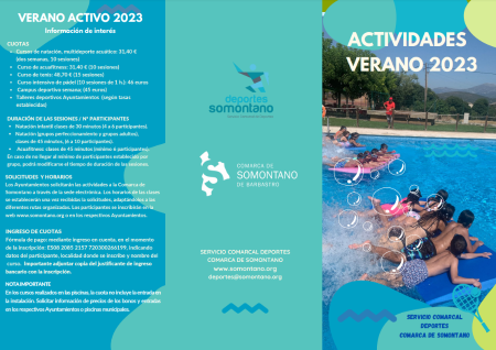 Imagen Abiertas las inscripciones para las actividades deportivas verano 2023