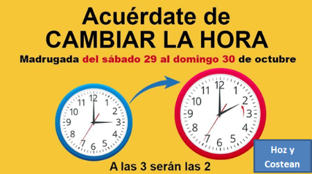 Imagen Cambio de horario