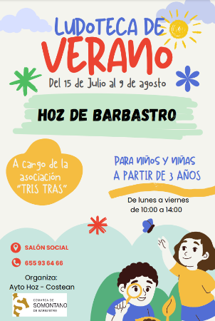 Imagen Hoz de Barbastro tendrá ludoteca durante el verano