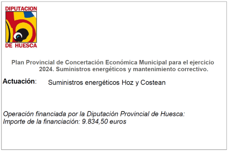 Imagen El Ayuntamiento de Hoz y Costean recibe una ayuda del Plan de...