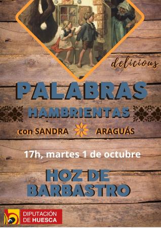 Imagen Sandra Araguás lleva sus "Palabras hambrientas" a Hoz de Barbastro