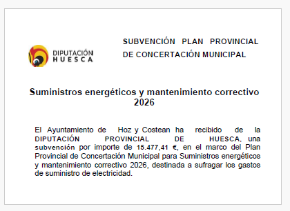 Imagen El Ayuntamiento recibe una subvención del Plan Provincial de...
